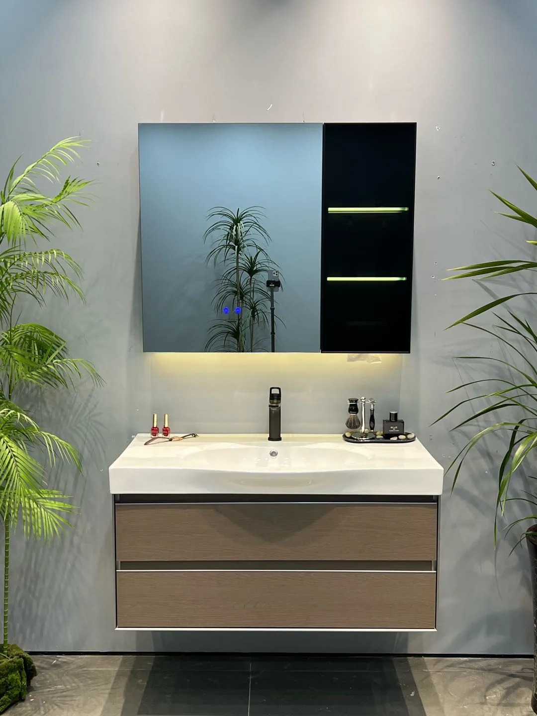 S605 compact wall-hung bathroom vanity set, 80 to 100 cm